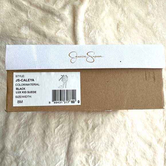 Jessica Simpson Caleya 4” Black Suede Heels 8M - Picture 6 of 6
